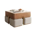 Bàn Trà Vuông Kèm Bộ Ghế Ngồi 0.8M | BT06