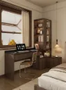  Bàn Làm Việc Góc Kết Hợp Kệ Sách Vintage | BLV002
