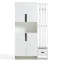 Tủ Giày Cánh Mở Hiện Đại Kèm Giá Treo Áo | TG40