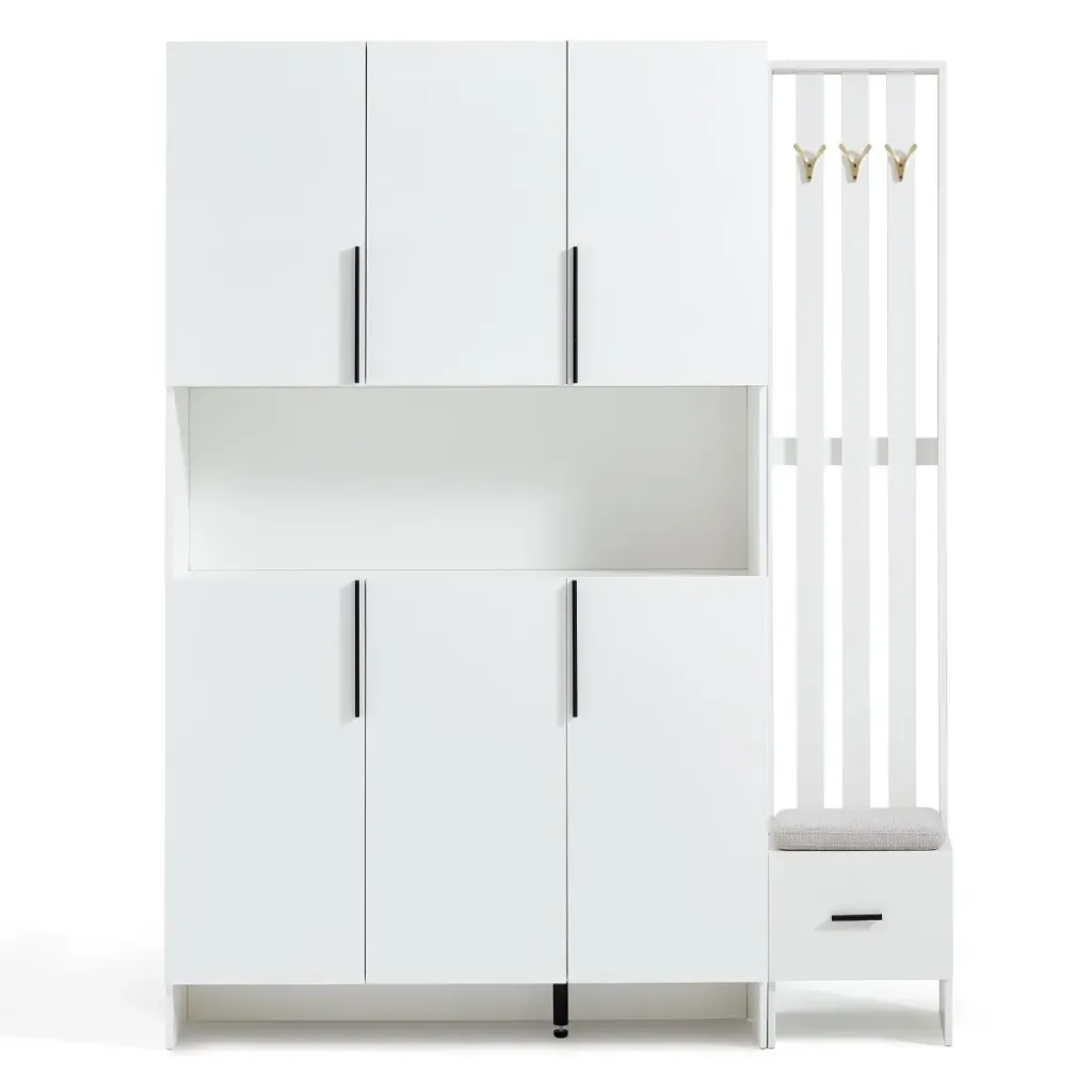 Tủ Giày Cánh Mở Hiện Đại Kèm Giá Treo Áo | TG40