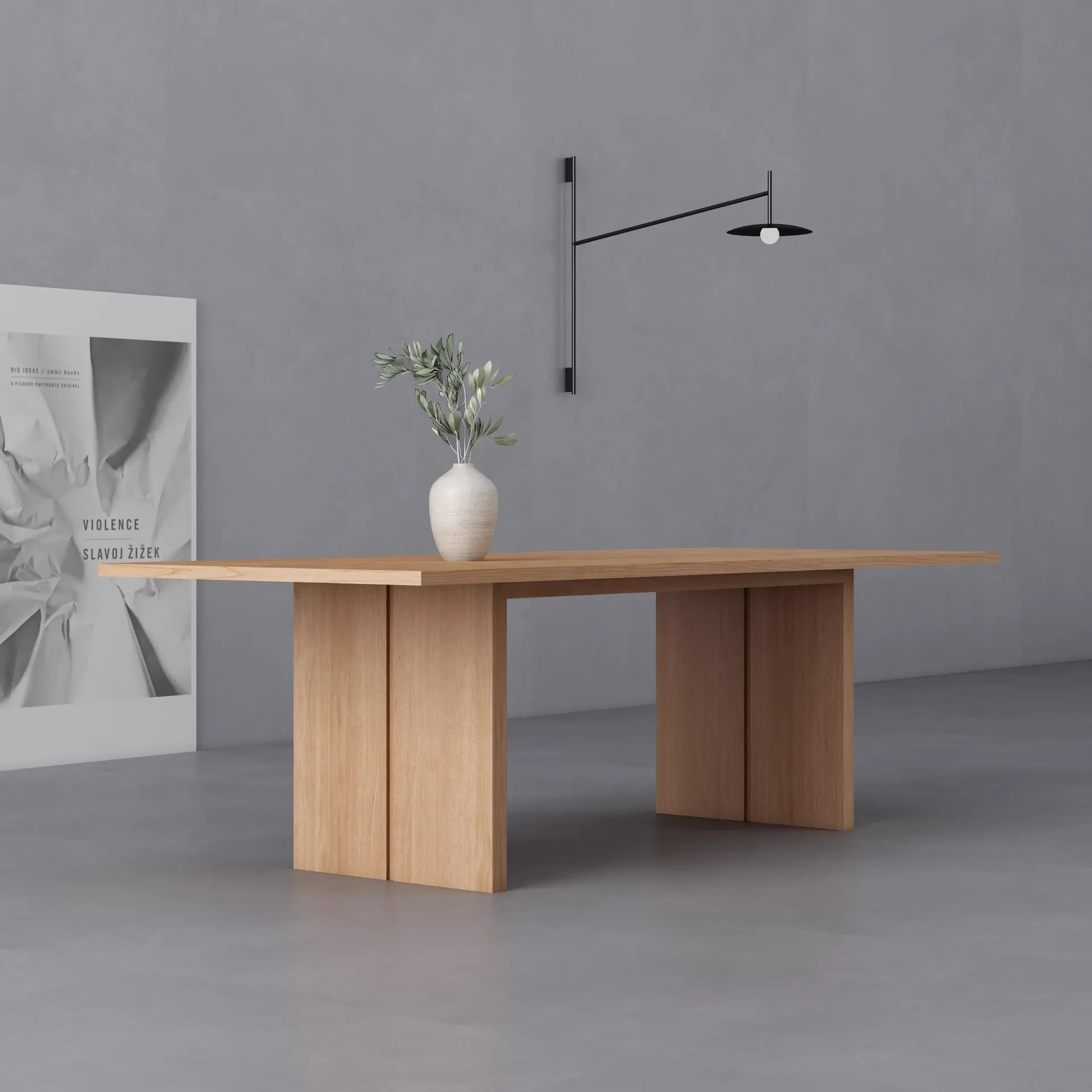 Bàn Ăn Gỗ Tự Nhiên Phong Cách Bắc Âu (Nordic) | BA002