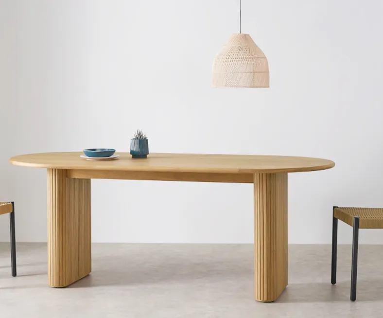 Bàn Gỗ Tự Nhiên Nordic Chân Chữ A Đa Năng | BA005 (Đen)