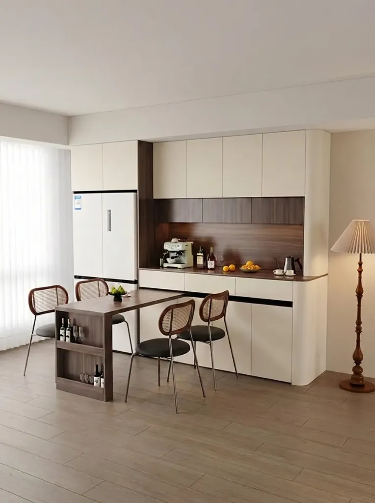 Hệ Tủ Bếp Kết Hợp Bàn Ăn Thông Minh | HTB001