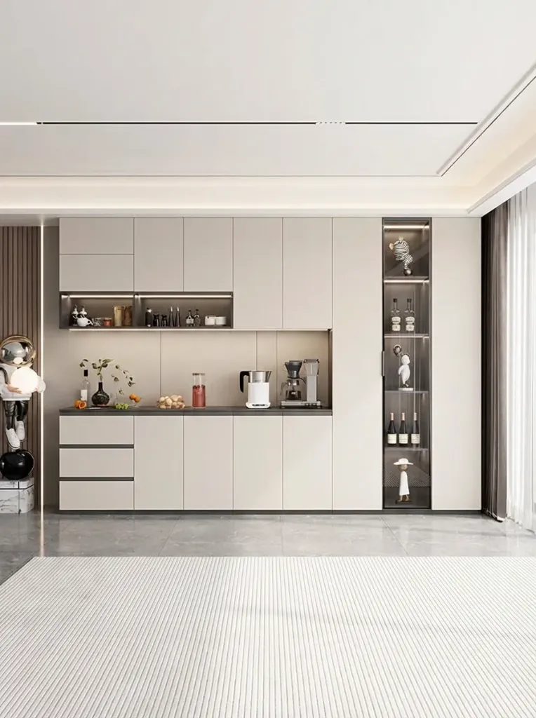 Hệ Tủ Rượu Kết Hợp Tủ Bếp Luxury | HTB003