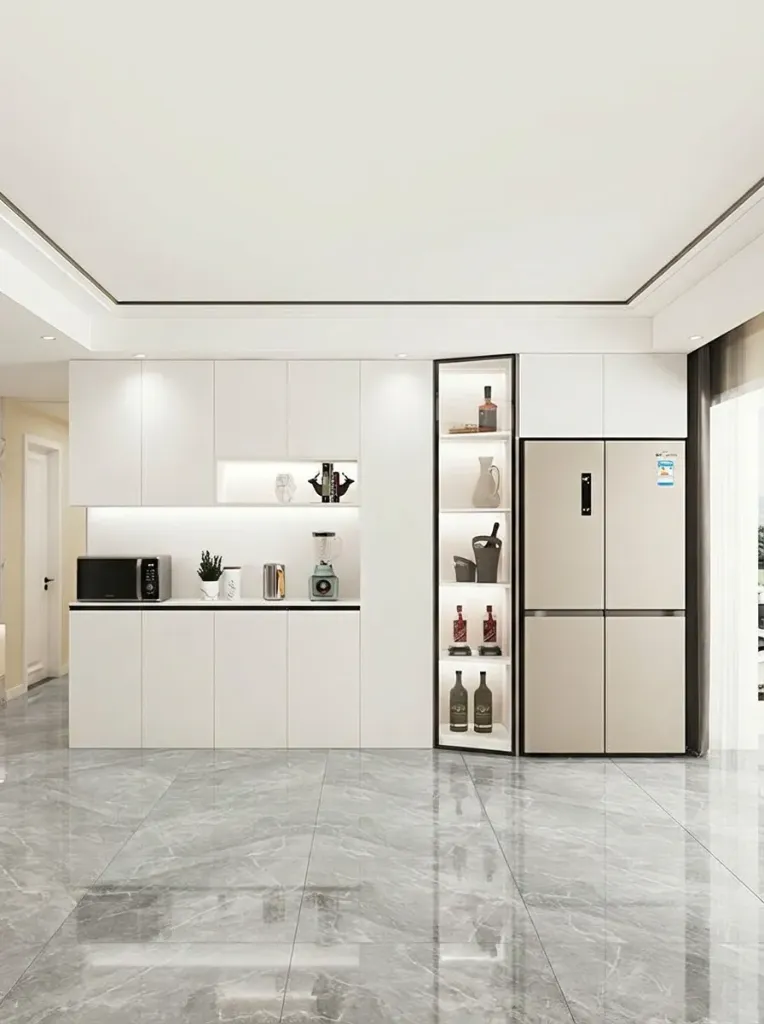 Hệ Tủ Bếp Kết Hợp Tủ Rượu Luxury | HTB005